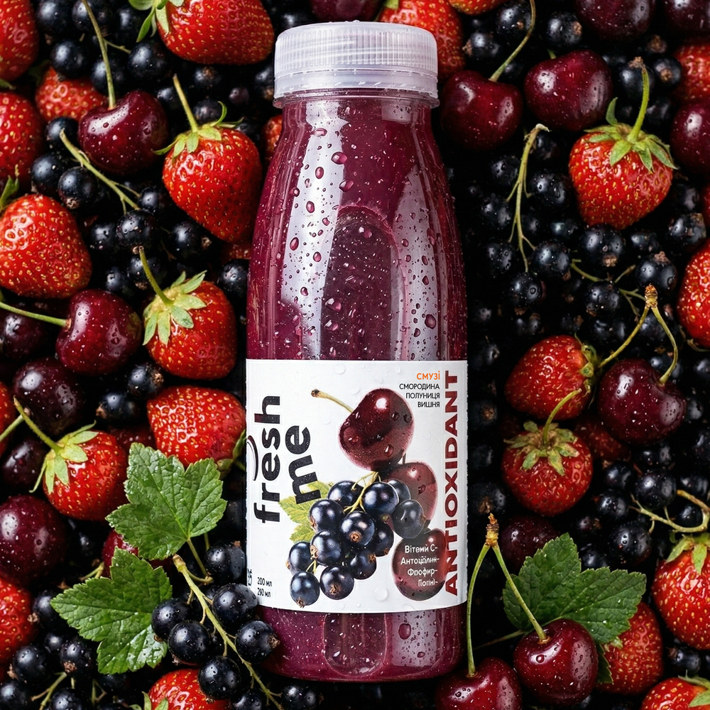 Фруктове смузі Суперягідний Antioxidant 250 мл 000001070 фото