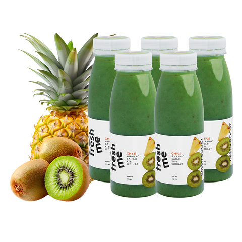 Моно-сет енергійних смузі FreshMe Green Boost 250 мл / 7 шт KIT-GB7 фото